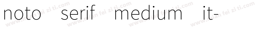 noto serif medium it字体转换